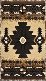 West Native American Area Rug C318 - Easy Clean, Thick, Soft