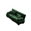 Cloud Couch 2 Seater Sofa for Living Room, Chenille 2 - Seat sofa with 2 Lumbar pillows and 2 throw pillows,Chenille Green