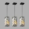 4" Modern Crystal Pendant Light - 3 Pack, Adjustable Hanging Ceiling Lamp with Crystal Prism Design for Dining Room, Kitchen Island