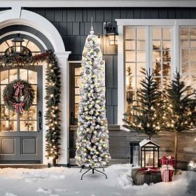Artificial Christmas Tree with 300 LEDs Green 82.68 in