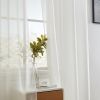 2 Piece Premium Semi Sheer Voile Window Curtain Grommet Panels for Bedroom (Ivory) - 54 W x 84 L