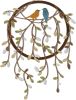 Metal Wall Art Bird on Tree Branch Silhouette with Drooping Vines Bird Art Decor Rustic Metal Spring Decor for Living Room Garden Porch Home Wall Hous