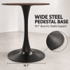 Walnut Round Table, Modern Dining Table, Dining Table, MDF Top and Steel Base Tulip Round Kitchen Table, Kitchen Table