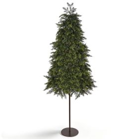 6FT Two-Tone Green Tall-Leg Tree, 228 PE Tips, 145 Warm White Lights with 8 Modes & Remote, US Plug