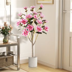 51" Artificial Magnolia Tree With 18 Magnolia Flowers