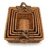 Multi-Functional Willow Baskets Set of 5 - Natural Nesting Storage Organizers for Home, Kitchen, Living Room and Bathroom