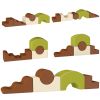 Toddlers Climbing Toys, 5 Pieces Foam Climbing Blocks with Non-Slip Bottom, Washable Cover for Crawling or Building