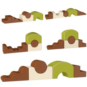 Toddlers Climbing Toys, 5 Pieces Foam Climbing Blocks with Non-Slip Bottom, Washable Cover for Crawling or Building