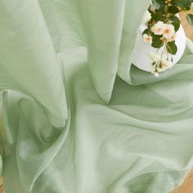 2 Piece Semi-Sheer Voile Window Curtain Grommet Panels for Bedroom & Living Room - (54" W x 84" L, Sage Green)