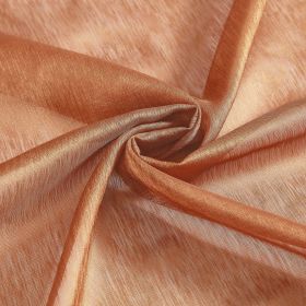 2 Piece Thick Premium Semi Sheer Voile Window Curtain Grommet Panels for Bedroom & Living Room (54" W x 84" L, Rust Orange)