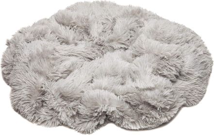 Premium Solid Faux Long Fur Throw Blanket - Soft, Fuzzy Throw Blanket - for Bed or Couch - 50" x 65' - Light Gray
