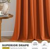 Orange Blackout Curtains for Bedroom Living Room 63 Inches Long 2 Panels