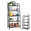 5 Tier Bathroom Storage Shelf, 5-Tier Large Capacity Shelf Organizer, Multifunctional Storage Rack