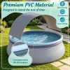 Outdoor Inflatable Pool with Sunshade Canopy for Outdoor Use