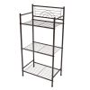 3 Shelves Tiered Iron Storage Shelf in Oil Rubbed Bronze