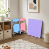 Kids Picnic Table and 2 Chairs Set, Foldable Table for Backyard, Camping and Crafts, Pastel