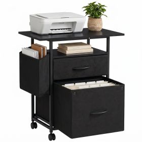 File Cabinets, Storage Cabinets for Hanging Files Letter/Legal/F4/A4 Size, Black