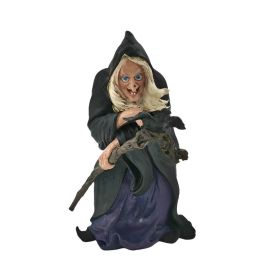 10"H Witch with Craw Figurine Home Decor Gift