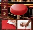 Set of 2 Height-Adjustable Swivel Bar Stools 360° Rotating Kitchen Counter Stools Modern PU Leather And Metal Bar Stool Set