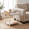 Side End Table, Nightstand, Bedside Table with Drawer and Storage Shelves, Sofa Table for Living Room, Bedroom, Accent Furniture, Easy Assembly