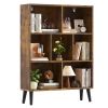 Wooden Cube Bookshelf, Open 3-Tier Bookcase with Legs, Freestanding Bookshelves Storage Organizer Shelf, for Bedroom, Living Room, Office