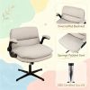 Ergonomic Criss Cross Office Chair with Flip-up Arms Adjustable Height Wide Backrest Padded Seat for Desk Work
