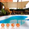 Fresh Fab Finds Rectangle Shade Sails Top Canopy 98% UV Block Awning Shelter 185GSM HDPE Patio Cover with Snap Hooks Ropes for Outdoor Garden Backyard