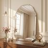 20"x28" Frameless Arched Bathroom Mirror Beveled Diamond Edge Wall Mirror Vanity Decorative Mirror