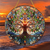 CIFbuy Tree of Life Wall Art Colorful Stained Glass Design Smooth Edges Indoor Outdoor Decor Housewarming Gift Acrylic Suncatcher (TikTok
