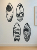 CIFbuy 4 Piece Metal Surfboard Wall Art Coastal Beach House Decor Modern Sculpture for Living Room Bedroom Kitchen Gift(TikTok, temu pick-up service)