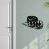 CIFbuy Aluminum Western Cowboy Hat Silhouette Wall Art Decor Country Theme Home Decoration Gift(TikTok, temu pick-up service)