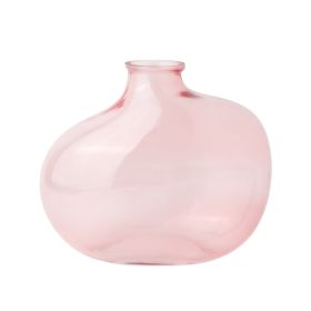 Pink Glass Decorative Vase, 7.3"