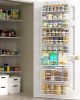 White 9-Tier Over The Door Pantry Organizer, Pantry Organization And Storage, Metal Hanging Spice Rack Shelves Door, Home Kitchen Essentials