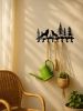 CIFbuy "Wolf Key Holder Wall Mount - 8 Hook Coat Rack for Keys, Hats & Scarves - Rustic Entryway Organizer for Hallway