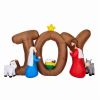 Christmas Inflatable Decoration with 9 LED Lights, Timeless Nativity Scene Blow Up Decor for Yard, Garden, Indoor Holiday Display