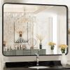 Bathroom Mirror 20"x 28" Wall Mirror with Rectangular Metal Frame, Gold