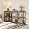 Console Table 70.9 Inch Sofa Table with 3 Tier Storage Shelves Narrow Design for Living Room Bedroom Hallway Furniture