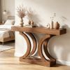 43.3 Inch Unique Sofa Table with Curved Legs Console Table for behind the Couch Modern Living Room Decor