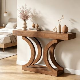 43.3 Inch Unique Sofa Table with Curved Legs Console Table for behind the Couch Modern Living Room Decor