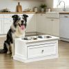 Modern Elevated Dog Bowls 23.5 Inches X 11.75 Inches X 12.25 Inches