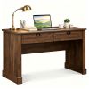 Farmhouse Computer Desk with 2 PullOut Drawers, 48 Sturdy Engineered Wood Writing Workstation