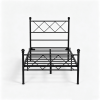78"40" Twin Metal Platform Bed Frame, X-Design Headboard & Footboard with LED Lights, USB & Type-C Charging, Heavy-Duty Steel Slats