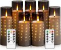 Flameless LED Candles with Embedded Star String, Battery Operated Candles with Remote Control