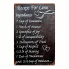 CIFbuy Vintage Recipe For Love Metal Wall Sign, 2D Flat Retro Iron Tin Wall Art 8x12 Inch, Funny Marriage Recipe Chart Decor Sign, Humo TikTok, TikTok