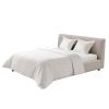 Queen Duvet Cover Set, 100% Cotton, 3 Pieces Bedding Set Queen Size with 1 Duvet Cover 90 x 90 in and 2 Pillow Shams 20 x 26 in, Soft Breathable