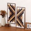 2 Pcs Western Home Decor Aztec Wall Decor Native American Wall Sign Boho Western Wall Art Wooden Southwestern Decor Rustic Wall Decor for Home Bedroom