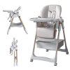 Adjustable Baby High Chair 0-6 Years – Portable Infant Feeding Seat with Safety Belt, Silent Lockable Wheels & Easy-Clean Design for Home, Dining