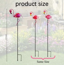 3 Pack Flamingo Solar Lights, Metal Garden Stakes Figurine Lights, Decorative Waterproof Yard Decorations for Pathway, Patio, Outdoor
