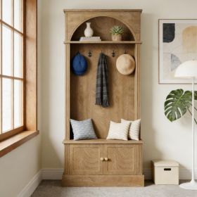Entryway Coat Rack Shoe Storage