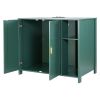 Cat Enclosure, 41.3 in Self Cleaning Litter Box Cabinet, with Drawer & Detachable Divider, Automatic Litterbox Enclosure with Built-in Power Outlet